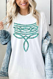 Turquoise Boot Stitch Plus Heavyweight T Shirts