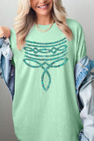 Turquoise Boot Stitch Plus Heavyweight T Shirts