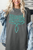 Turquoise Boot Stitch Plus Heavyweight T Shirts