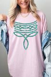 Turquoise Boot Stitch Plus Heavyweight T Shirts