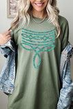 Turquoise Boot Stitch Plus Heavyweight T Shirts