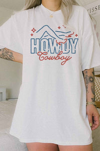 HOWDY COWBOY OVERSIZED TEE  T-SHIRT