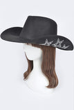 Hotfix Studded Star Iconic Sueded Cowboy Hat