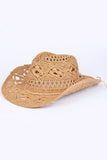 Crochet Straw Cowboy Hat