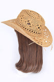 Crochet Straw Cowboy Hat