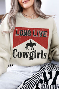 Long Live Cowgirl Western, Fleece Sweatshirt