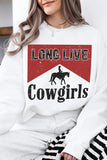 Long Live Cowgirl Western, Fleece Sweatshirt