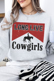 Long Live Cowgirl Western, Fleece Sweatshirt