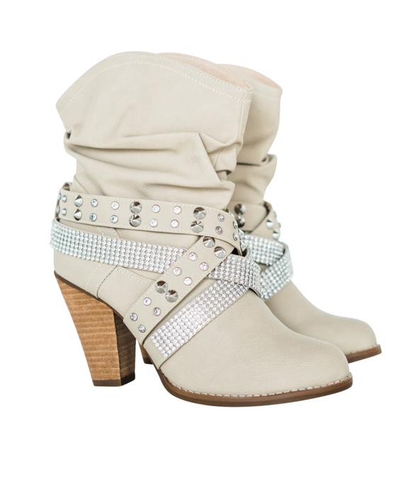 Short Change Booties in Cream - Rural Haze