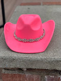 Neon pink hat
