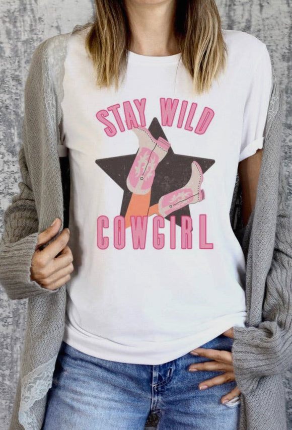 Stay Wild cowgirl tee
