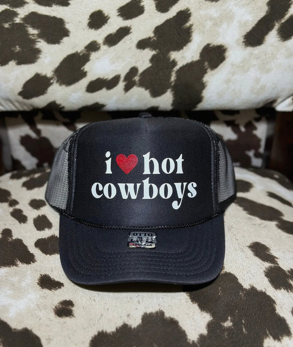 I Love Hot Cowboys Hat