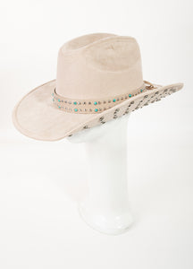 Turquoise studded hat