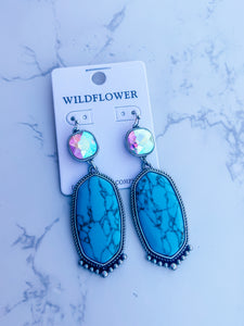 Turquoise AB earring