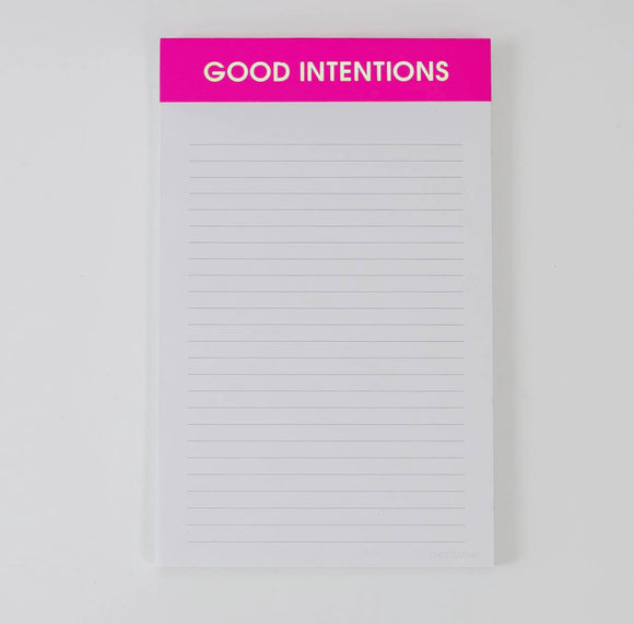 Good Intentions notepad