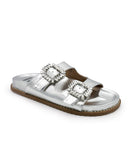 Stellar Rhinestone Buckle Slides in Silver