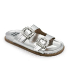 Stellar Rhinestone Buckle Slides in Silver