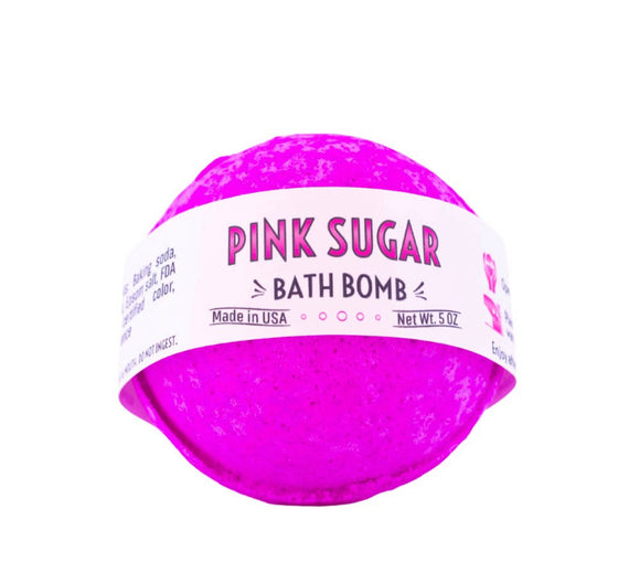 Pink sugar bath bomb