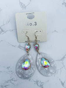 AB marble earrings