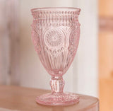 Pink Glass Goblet