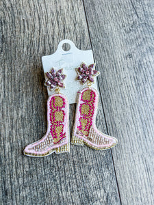Cowgirl boot earring