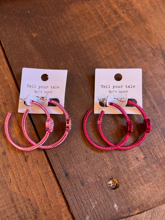 Pink AB hoops