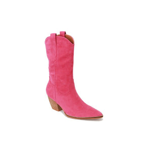 Pink western boot