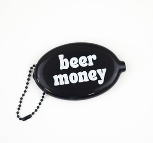 Retro beer coin keychain