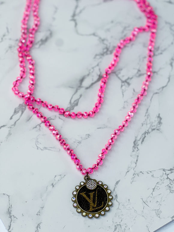 Upcycled Pink necklace
