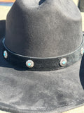 Black western turquoise hat